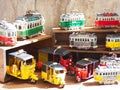 Miniature tram souvenirs of Lisbon in Portugal Royalty Free Stock Photo