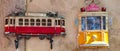 Miniature tram souvenirs of Lisbon in Portugal Royalty Free Stock Photo