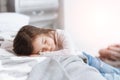 Cute tired girl sleeping Royalty Free Stock Photo