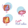 Cute toast kawaii cartoon