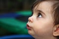 Cute toddler looking up