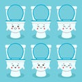 Cute Toilet Bowl with Various Expression