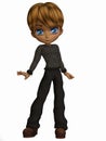 Cute Toon Boy Royalty Free Stock Photo