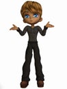 Cute Toon Boy Royalty Free Stock Photo