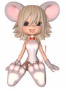 Cute Toon Figure - Mouse Royalty Free Stock Photo
