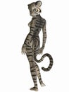 Cute Toon Figure - White Tiger