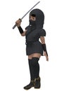 Cute toon ninja girl Royalty Free Stock Photo