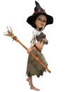 Cute toon witch Royalty Free Stock Photo