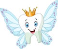 Cute tooth fairy flying