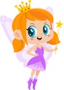 Cute Tooth Fairy Girl Cartoon Character Flying With Magic Wand Royalty Free Stock Photo