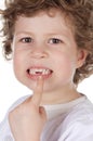 Cute toothless boy Royalty Free Stock Photo