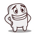 Cute toothy mascot cartoon character illustration