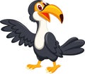 Cute toucan bird cartoon waving Royalty Free Stock Photo