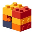 Cute toy brick block for childhood fun Royalty Free Stock Photo