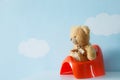 Cute toy sitting on the potty Royalty Free Stock Photo