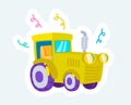 Cute tractor for agricultural work. Transport and heavy machinery