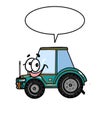 Cute tractor speaking vehicle illustration cartoon drawing coloring Royalty Free Stock Photo