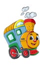 A cute train cartoon character vector illustration