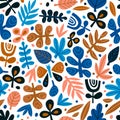 Cute trendy design for fabric, wallpaper, wrap paper. Scandinavian style repeated background. Vector pattern.