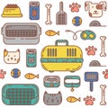 Vector seamless pattern for pet shop