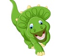 Cute triceratops cartoon illustration