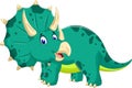 Cute Triceratops cartoon posing