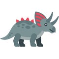 Cute Triceratops Dinosaur Vector Illustration for Educational Kids Projects Royalty Free Stock Photo