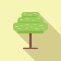 Cute trimmed tree icon flat vector. Working garden equipment Royalty Free Stock Photo