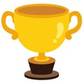 Gold Trophy Illustration Vector Clipart