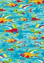 Cute Tropical Fish Pattern Royalty Free Stock Photo