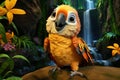 Cute tropical rainforest bird. Royalty Free Stock Photo