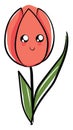 Cute tulip, illustration, vector Royalty Free Stock Photo