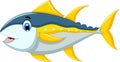 Cute tuna fish cartoon