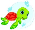 Cute turtle cartoon