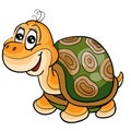 Cute turtle character, cartoon illustration, isolated object on white background, vector illustration Royalty Free Stock Photo