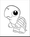 cute turtle coloring