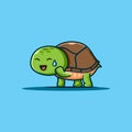 a cute turtle who is shy Royalty Free Stock Photo