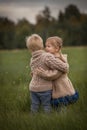 Cute plaing twins Royalty Free Stock Photo