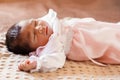 Cute two weeks old newborn baby girl Royalty Free Stock Photo