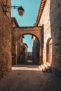Typical street of Bevagna, Umbria, Italy Royalty Free Stock Photo