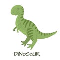 Cute Tyrannosaur dinosaur isolated on white background