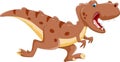 Cute tyrannosaurus cartoon running