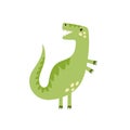 Cute tyrannosaurus rex in cartoon style isolated element. Funny dinosaur Royalty Free Stock Photo