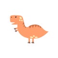 Cute tyrannosaurus rex in cartoon style isolated element. Funny dinosaur t rex Royalty Free Stock Photo