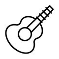 Cute ukulele icon outline vector. Hawaii guitar