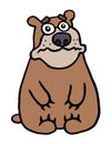 Cute unhappy bear. vector illustration.