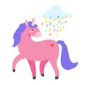 Cute unicorn. Fairytale animal