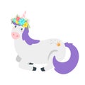 Cute unicorn. Fairytale animal