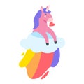 Cute unicorn. Fairytale animal