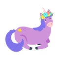 Cute unicorn. Fairytale animal